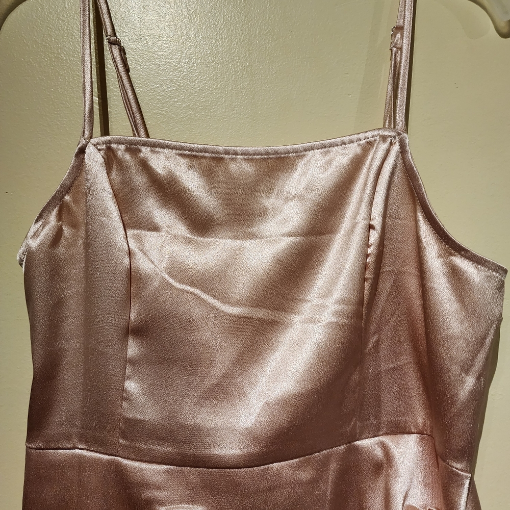 π Wrap Satin Bodycon Dress - Picture 4 of 6
